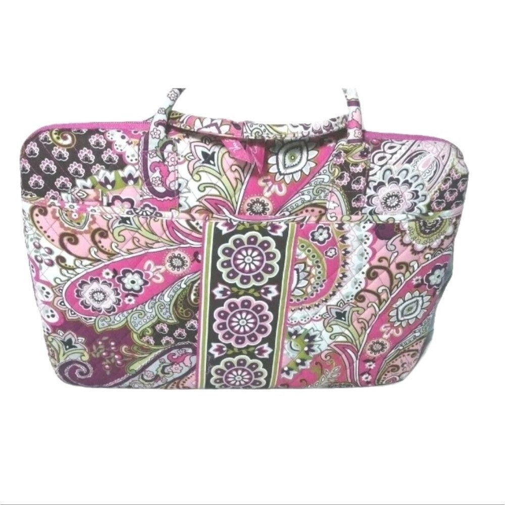 VERA BRADLEY Laptop Portfolio Hard Case In Very Berry Paisley Retired